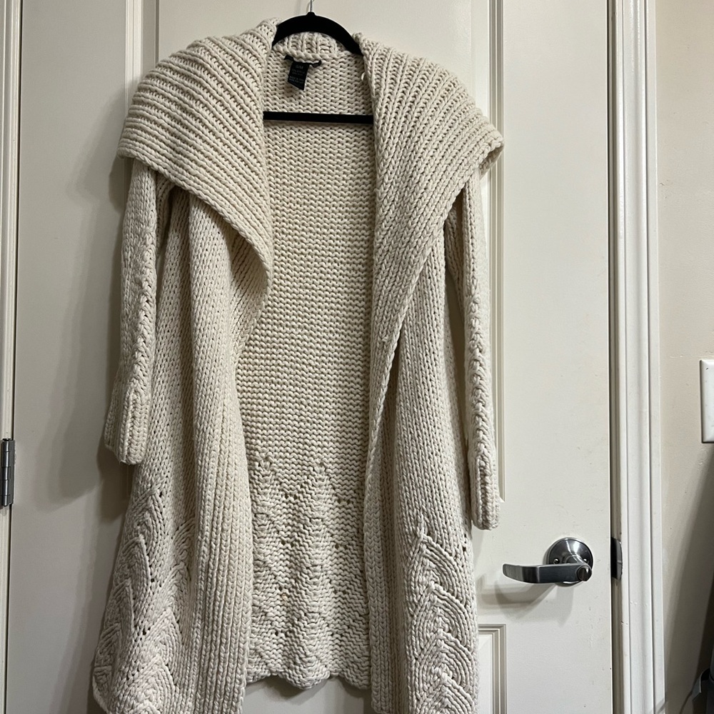 The Limited Hand Knit Cream Sweater